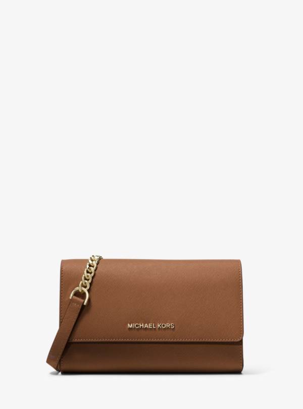 Damske Crossbody Kabelka Michael Kors Saffiano Leather 3-in-1 Crossbody Hnede - Kabelky Michael Kors Vypredaj | VMDIX-7536